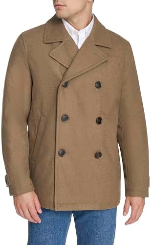 Kenneth Cole New York Wool Peacoat Navy Large at Amazon Men's